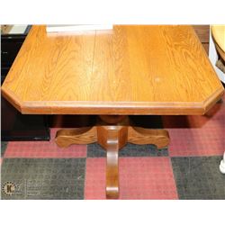 WOOD PEDESTAL TABLE 30"X42"X30"H