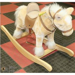 PLUSH TOY ROCKING HORSE WITH SOUNDS AND MOVEMENT