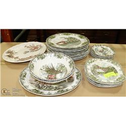 26PC JOHNSON BROTHERS THE FRIENDLY VILLAGE DISH