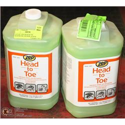 LOT OF 2 ZEP HEAD & TOE HANDWASH, SHOWER, SOAP &