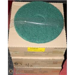 3 CASES OF GREEN 12" SCOTCH BRITE DISCS