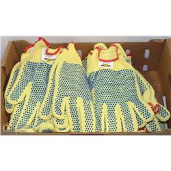 FLAT OF ANSELL COTTON WORK GLOVES W/ PVC-BEADS