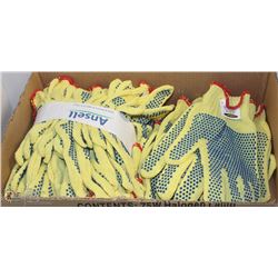 FLAT OF ANSELL COTTON WORK GLOVES W/ PVC-BEADS