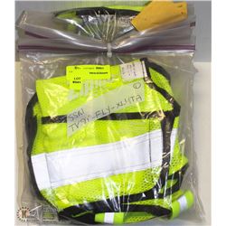 LOT OF FIVE 4XL SAFE & SOUND HIVIS VESTS