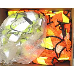 LARGE BOX OF ASST SAFETY VESTS