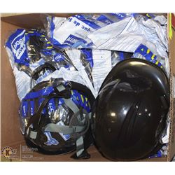 BOX OF 8 NEW HARD HATS AND LINERS