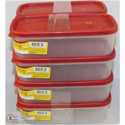 LOT OF 8 RUBBERMAID 1.18L FOOD CONTAINERS