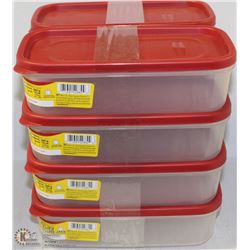 LOT OF 8 RUBBERMAID 1.18L FOOD CONTAINERS