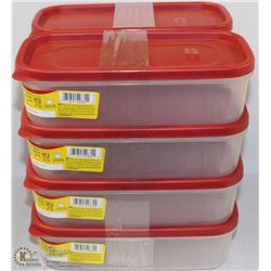 LOT OF 8 RUBBERMAID 1.18L FOOD CONTAINERS