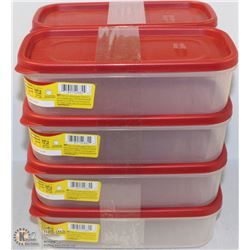 LOT OF 8 RUBBERMAID 1.18L FOOD CONTAINERS
