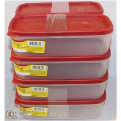 LOT OF 8 RUBBERMAID 1.18L FOOD CONTAINERS