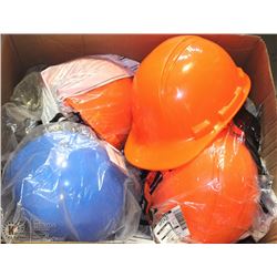 BOX OF 7 NEW HARD-HATS + LINERS