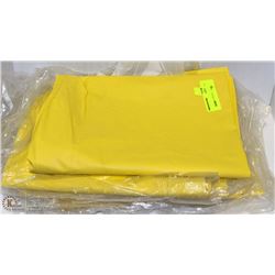 LOT OF 5 NEW, YELLOW RAINJACKETS W/ HOOD