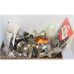 FLAT OF ASSORTED  HINGES AND FICTURES