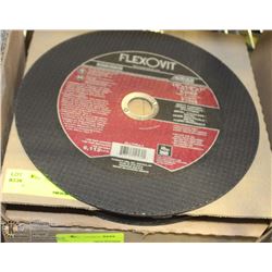 LOT OF 20 FLEXOVIT 10"X1/8"X1" CUT OFF DISCS