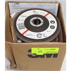 LOT OF 10 3M 747D FLAP DISCS 80 GRADE 5"X7/8"