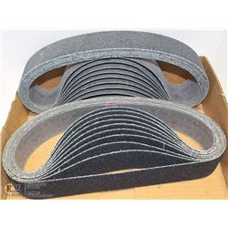 FLAT OF 20 GRIT 180 2"-1/4" SANDING BELTS
