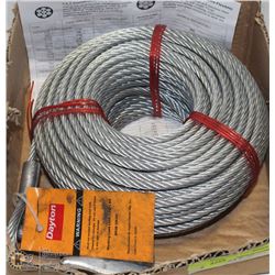 NEW DAYTON 1400 LB CAP STEEL CABLE WITH CLASP