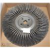 Image 1 : LARGE ABRASIVE STEEL WIRE WHEEL 14.5 X 1-1/4