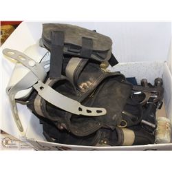 #55- LOT OF MISC. INCL HAMMERS, KNEEPADS AND TOOL