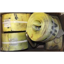 #47-LOT OF TRUCKERS STRAPS, NEW AND USED WITH BAR