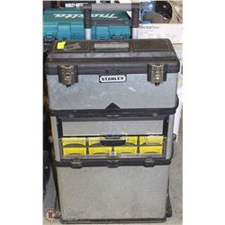 #25- 3 -TIER STANLEY ROLLING TOOLBOX FILLED WITH