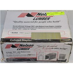 CASE OF 16 GUAGE 1/2 " CROWN 1 1/2 STAPLES