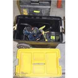 STANLEY TOTE WITH NUMEROUS CORDLESS TOOLS