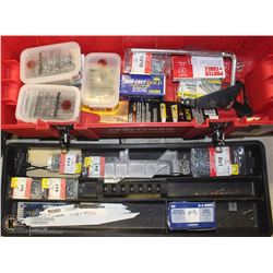 #16-CRAFTSMAN TOOL BOX W/ MANY PACKAGES OF ASSTD