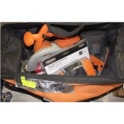 #37-RIDGID CORDLESS 18V KIT INCL SAWZALL, DRILL ,