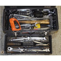 #2-MASTERCRAFT TOOL BOX WITH ASSORTED TOOLS