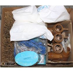 FLAT W/ ASST COMMERCIAL CLEANING PRODUCTS & VALVES