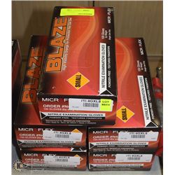 LOT OF 500 GLAZE NITRILE POWDER FREE GLOVES