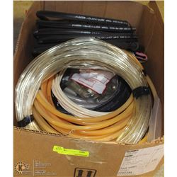 LARGE BOX FULL OF ASST HOSES W/ CONNECTORS