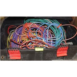 LARGE BLACK TOTE W/ 14 GUAGE EXTENSION CORDS