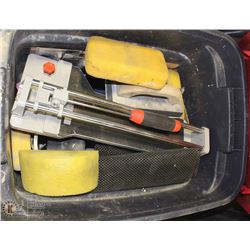 TOTE W/ TILING TOOLS