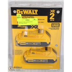 DEWALT 20V LITHION ION2 BATTERY PACK