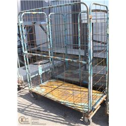 ROLLING METAL CAGE WITHOUT DOORS