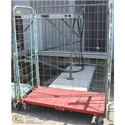 ROLLING METAL CAGE WITHOUT DOORS