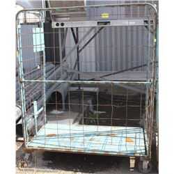 ROLLING METAL CAGE WITHOUT DOORS