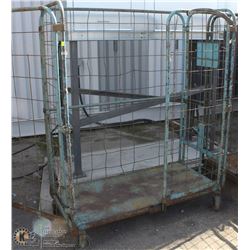 ROLLING METAL CAGE WITH DOORS