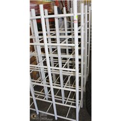LOT OF 3 BIN-WAREHOUSE WHITE-PLASTIC RACKS