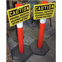 44" HI VIS CAUTION PYLON