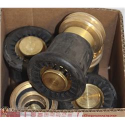 LOT OF 5 HEAVY DUTY SOLID BRASS WATER SPRAY HEADS