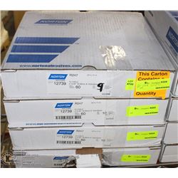 4 BOXES OF NORTON 2"X60" SANDING BELTS 60 GRIT