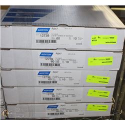 5 BOXES OF NORTON 2"X60" SANDING BELTS 60 GRIT