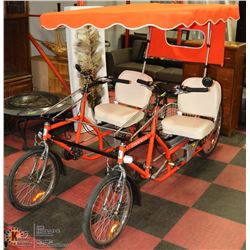 NORCO COSCYCLE TANDEM BIKE W/ BASKET & HEAD COVER