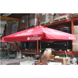 MOLSON CANADIAN PATIO TABLE WITH UMBRELLA