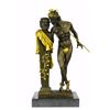 Image 1 : Handcrafted Large Gold Patina Flying Mercury Bronze Sculpture Figurine