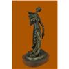 Image 3 : Classical Victorian Woman Bronze Statue Lady Feather Sculpture